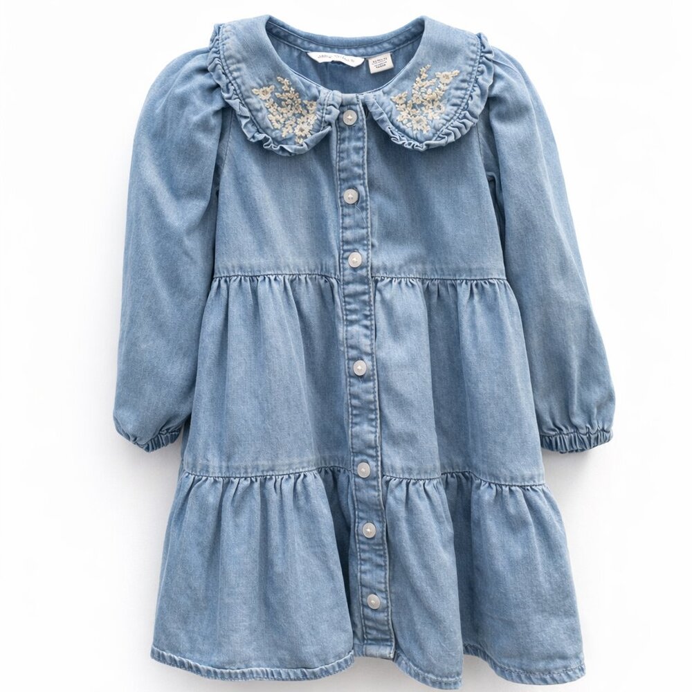 Janie and Jack The Statement Collar Denim Dress: 12-18 months